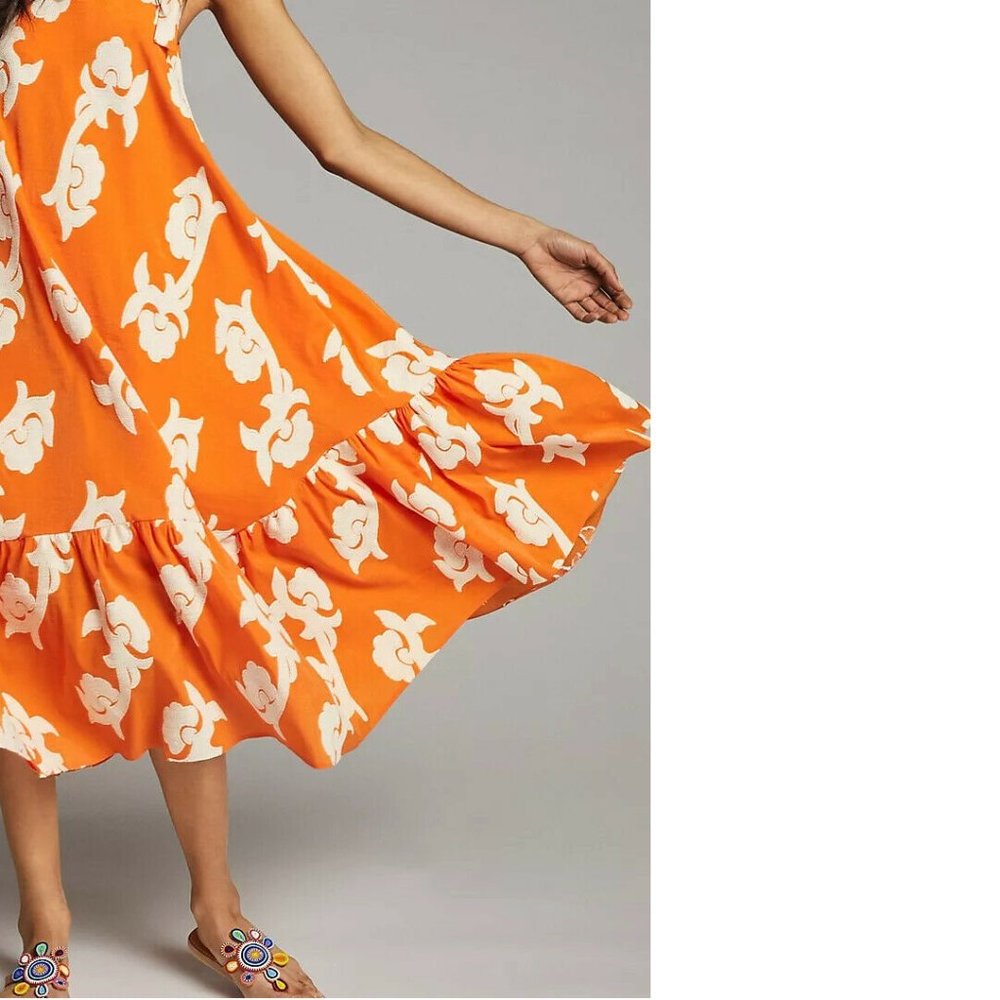 ANTHROPOLOGIE Phoebe Flounced Maxi Dress - Picture 5 of 8